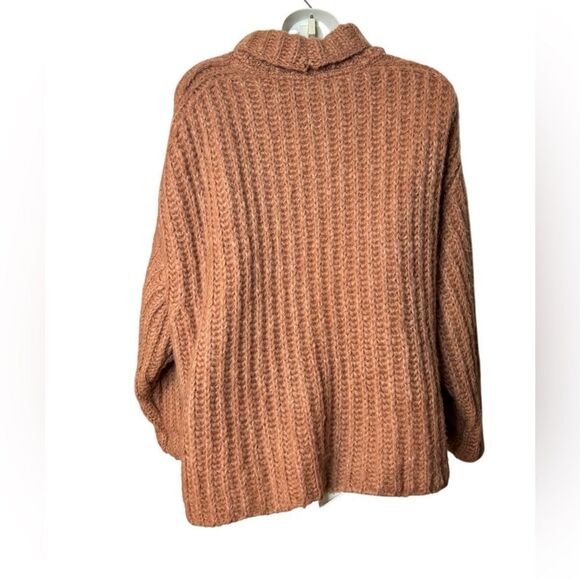 Free People Alpaca & Wool Blend Papaya Chunky Knit Sweater - Picture 9 of 12